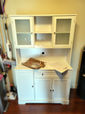 Assembling kitchen cabinet with microwave countertop