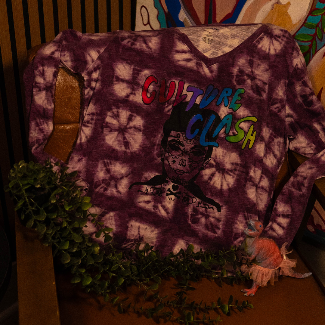Smear Print Culture Clash Long Sleeve - Tie-Dye, Medium