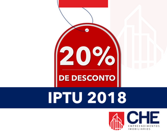 IPTU 2018 com DESCONTO de 20%