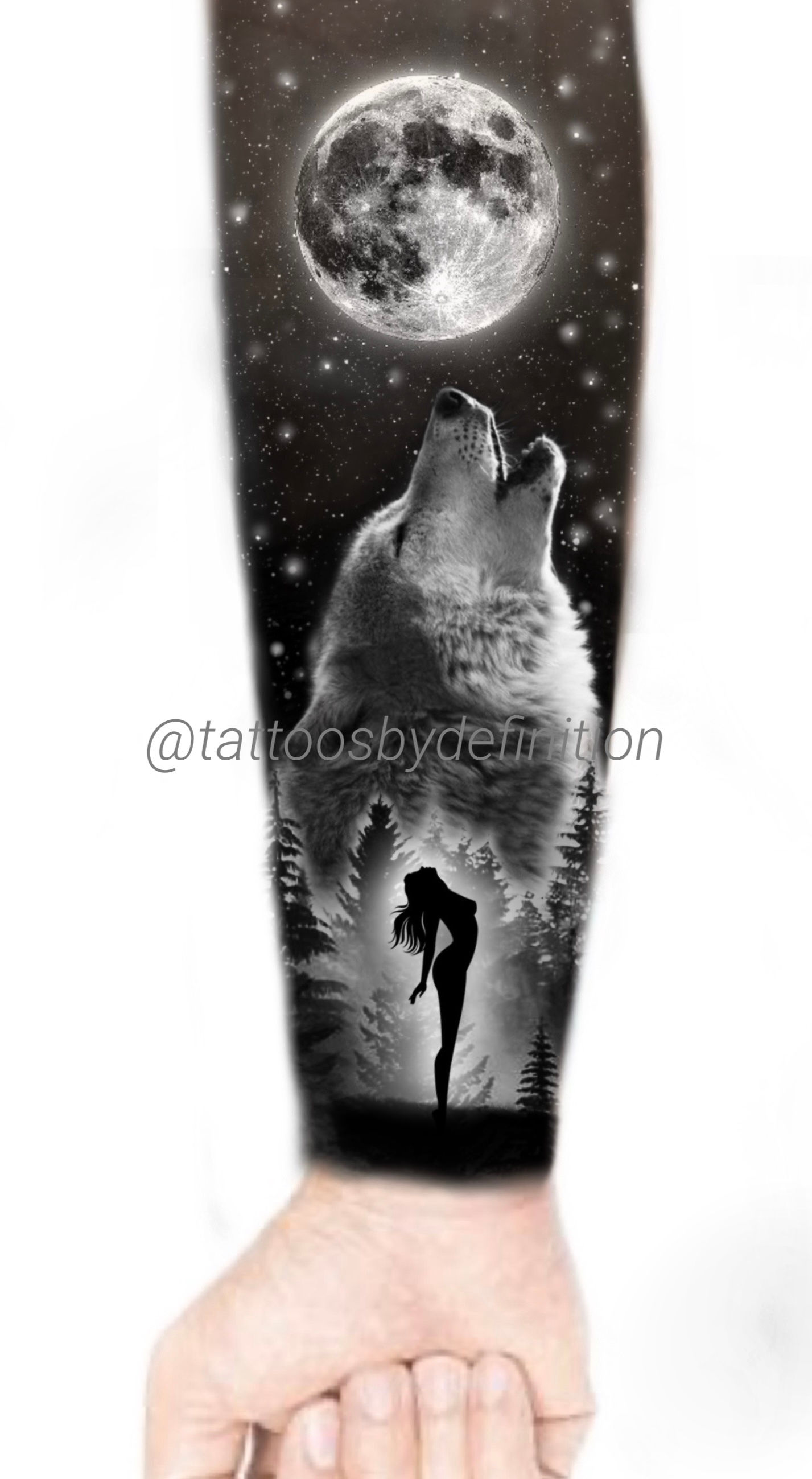 Tattoo Designs: Talking to the Moon 