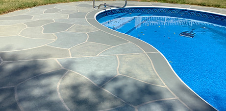 RenuKrete resurfacing shown across the kidney-shaped pool layout