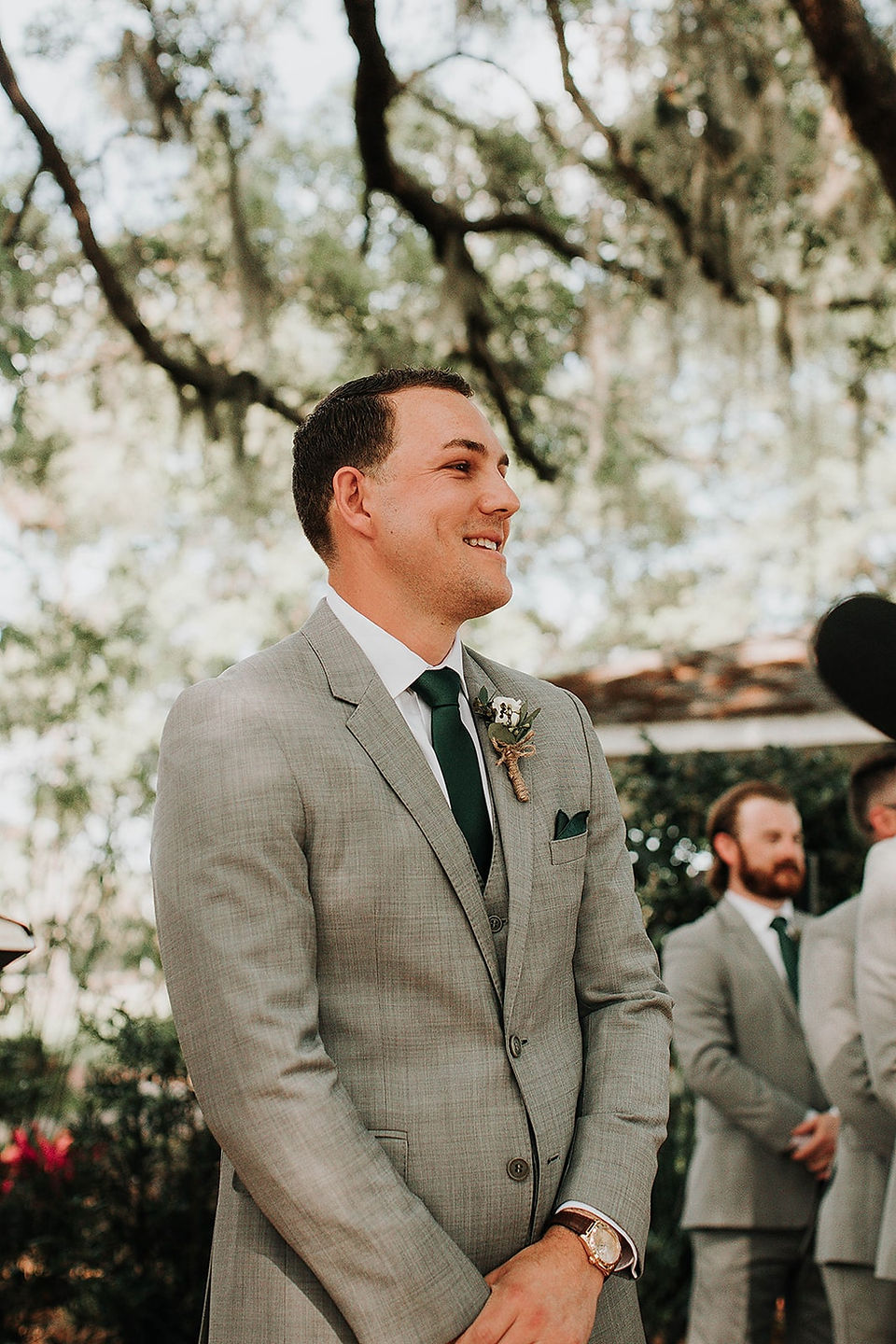 Groom at the ceremony