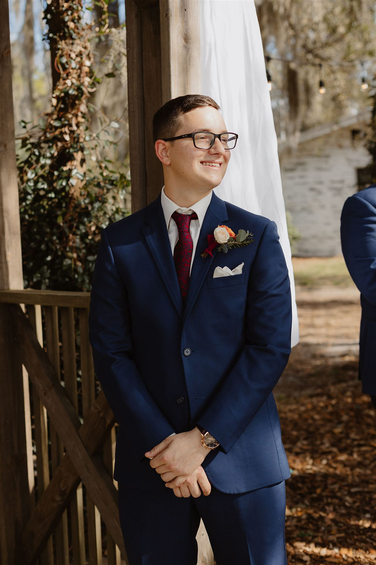 Groom at the alter