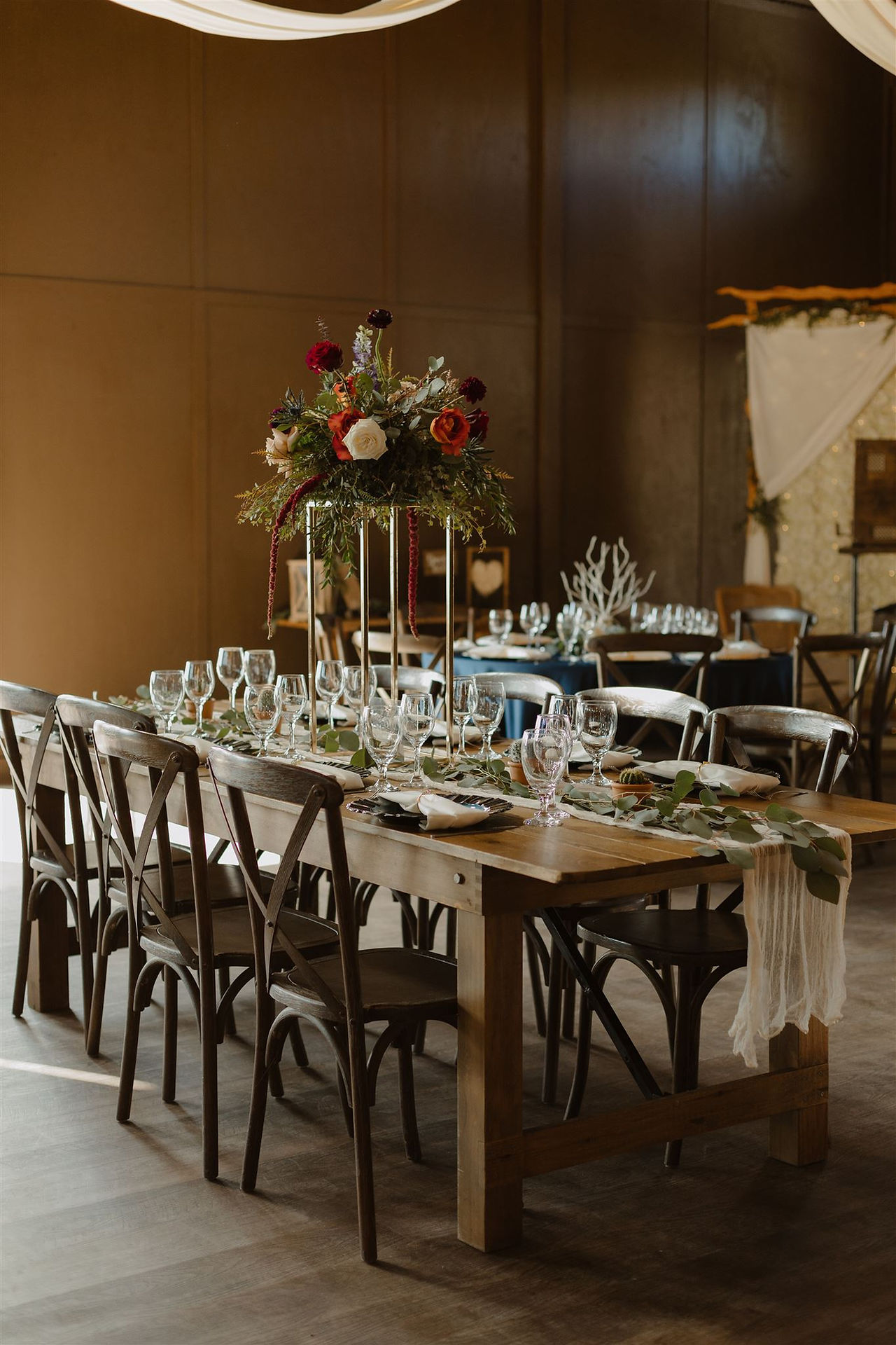 wedding reception tablescape