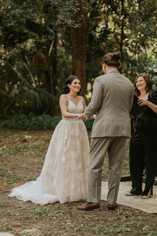 happy wedding couple