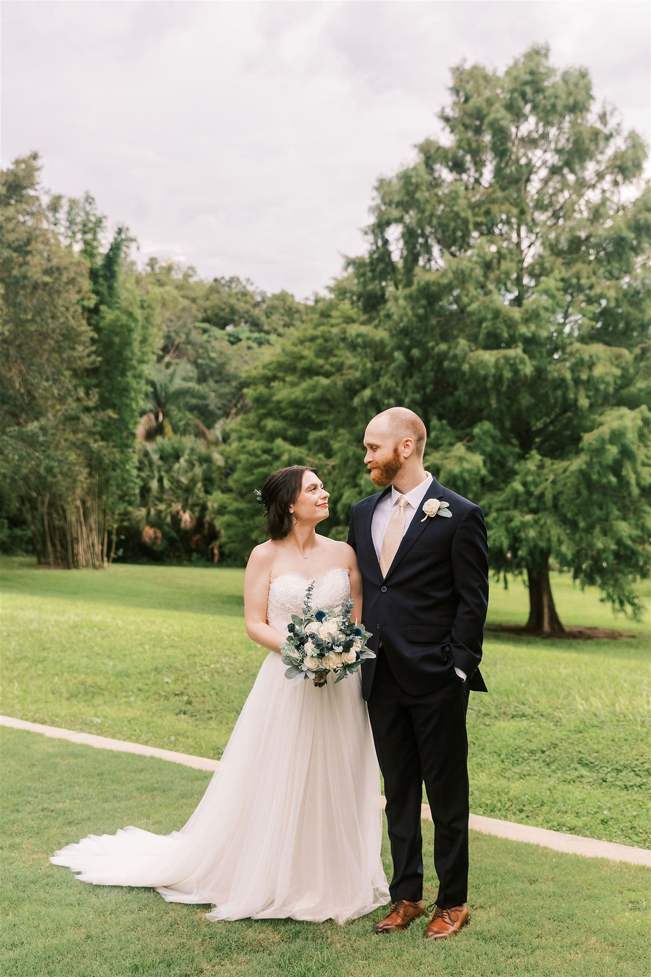 bride and groom portrait