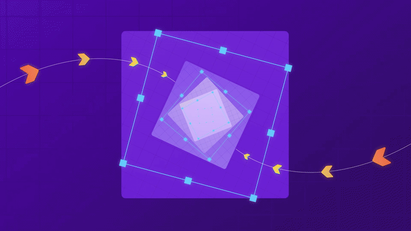 Animated logo made of colorful 3D shapes forming Antaluca brand symbol in a smooth geometric transition.