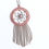 Miniature : Zoom sur pendentif attrape-rêves gris et rose tissé en perles du collier attrape-rêves. Couleurs au choix