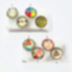broche à motif en verre et acier inoxydable. Modèle au choix