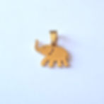 Pendentif éléphant en acier inoxydable doré. Autres pendentifs au choix
