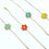 Miniature : 4bracelets fait-main en acier inoxydable avec un tissage en perles de verre en forme de fleur au centre. 100% personnalisable