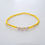 Miniature : Bracelet élastique fait-main en jaune et blanc. Couleurs personnalisables