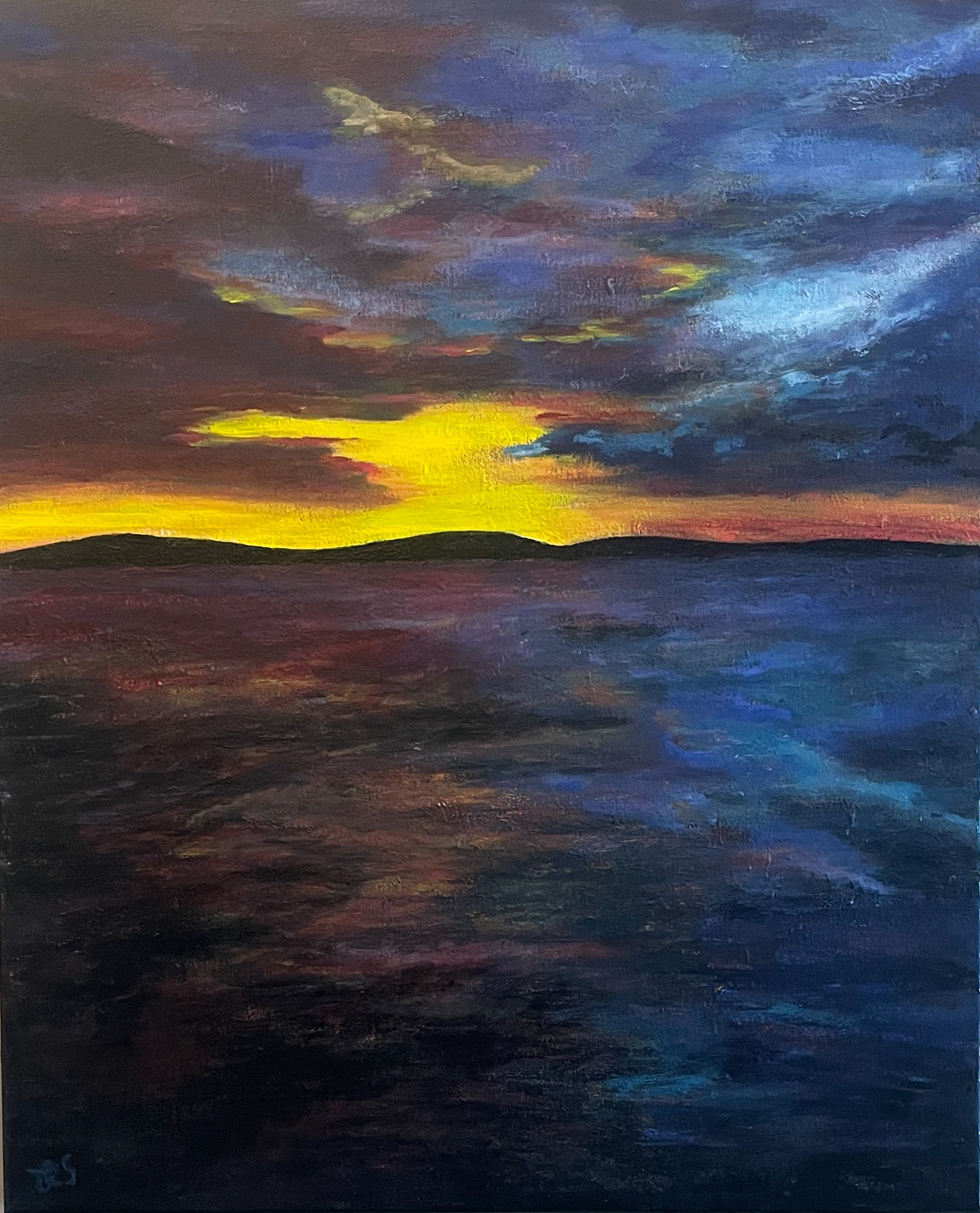 Lyset over Trondheimsfjorden -Original painting