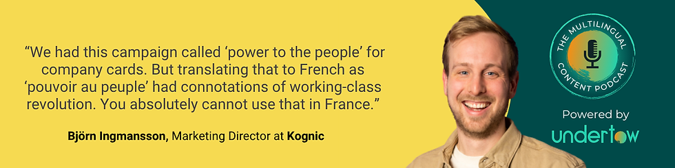 Bjorn shares insights on global content strategy from The Multilingual Content Podcast