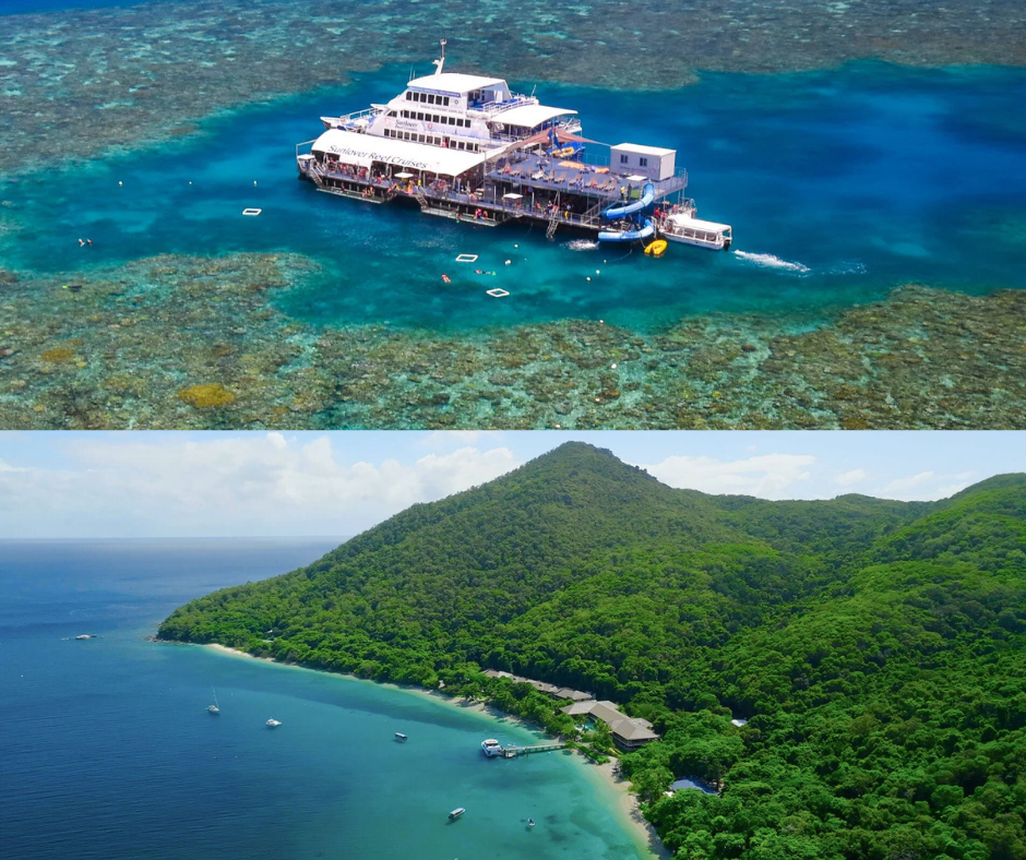 Reef & Island - Sunlover Platform with Fitzroy Island