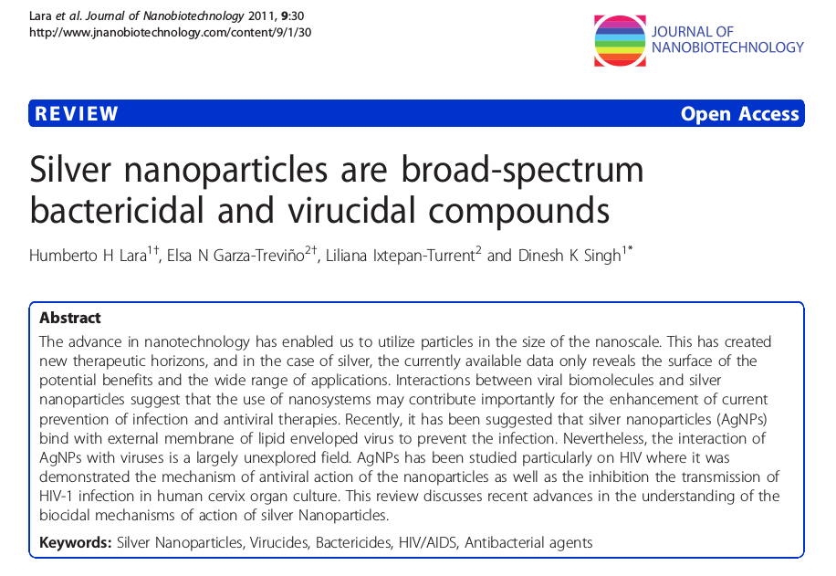 Silver, Nanoparticles, bactericidal, virucidal, colloidal, AMR