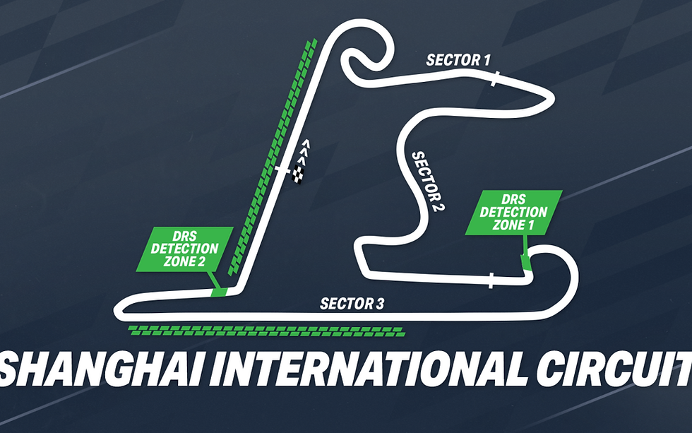 The F1 China Grand Prix Map, DRS Detection, Sectors, Speed Traps, Chinese GP 2024