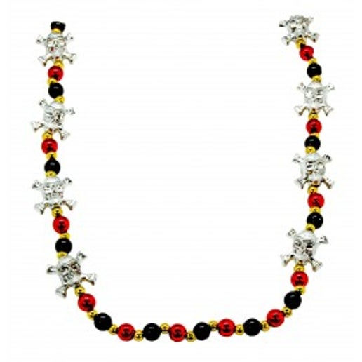 48" Skull & Cross Bone Necklace  - 12 per package