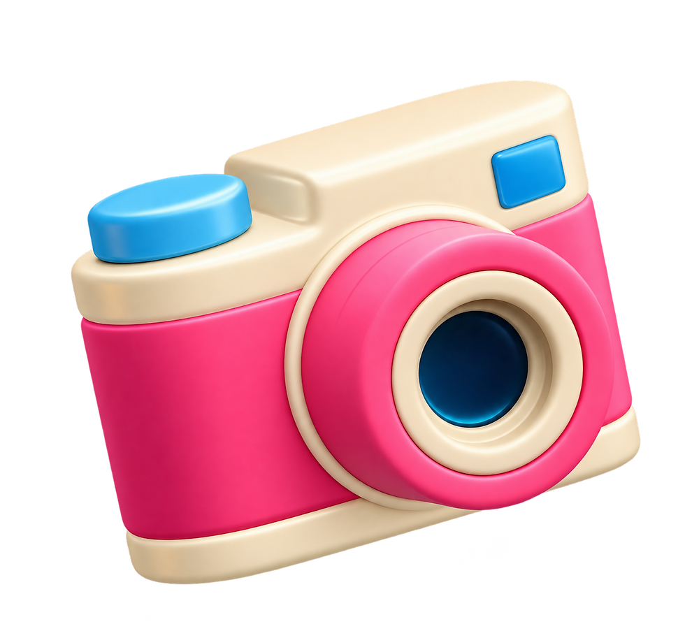 Câmera Toy Rosa com Lente Azul.png