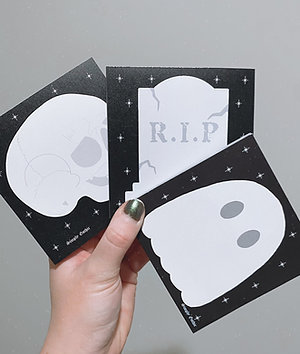 Gothic Memo Pad Set - Ghost, Skull & Tombstone