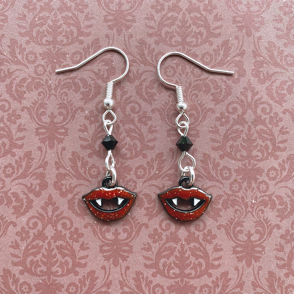Thumbnail: Gothic Cute Fangs Earrings
