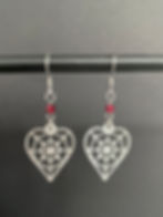 Thumbnail: Gothic Spiderweb Heart Earrings