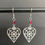 Thumbnail: Gothic Spiderweb Heart Earrings