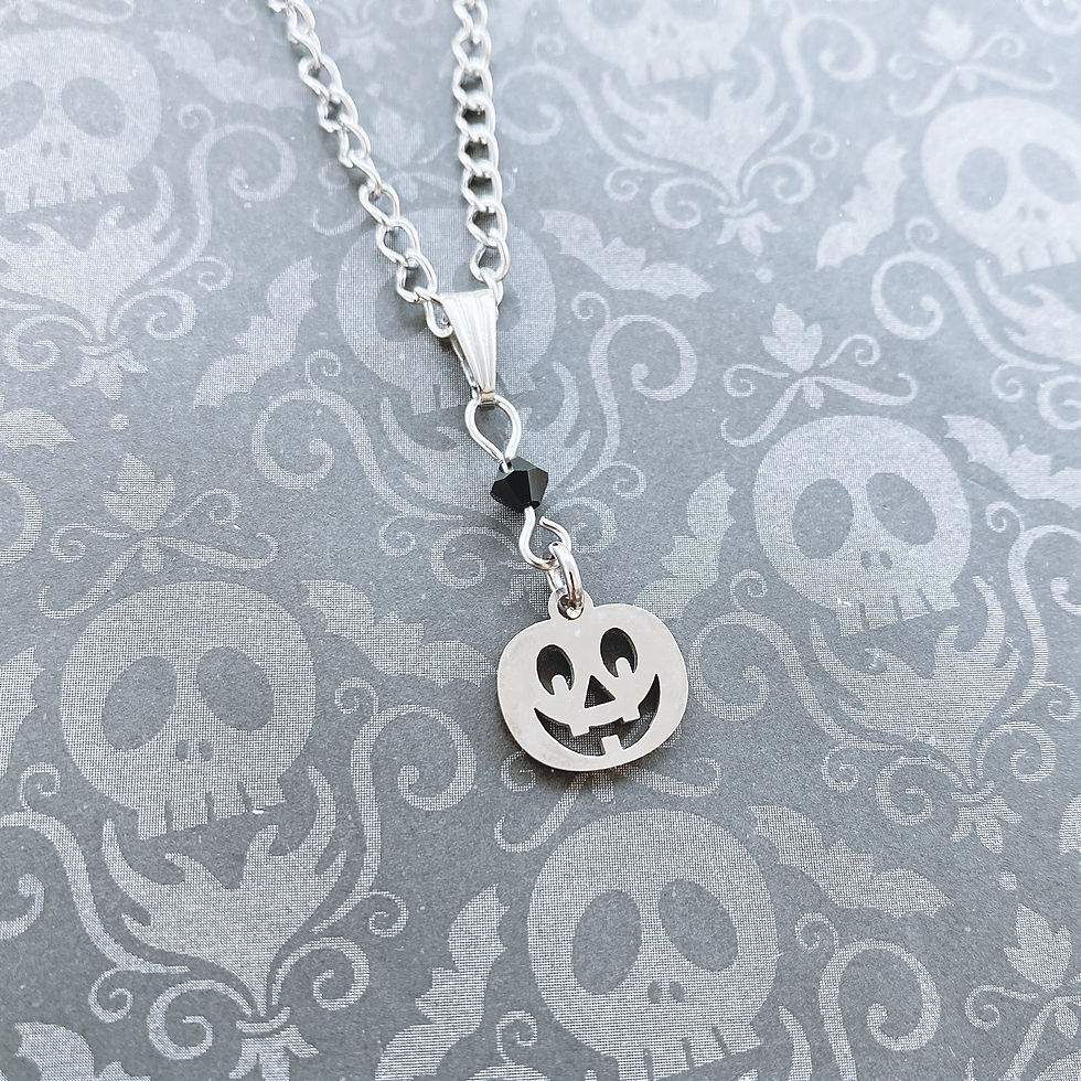 Thumbnail: Gothic Happy Pumpkin Necklace