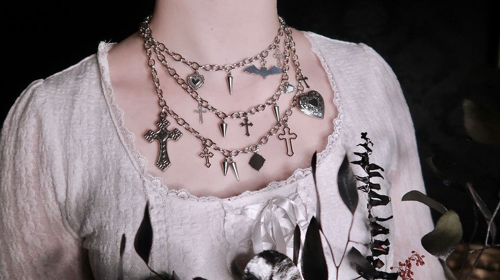 Thumbnail: 'Succumb to the Darkness' Vampire Necklace
