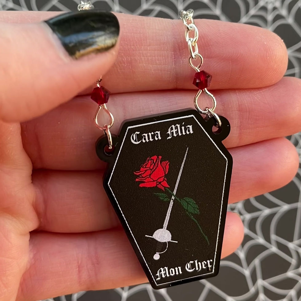 Thumbnail: Romantic Goth Coffin Necklace