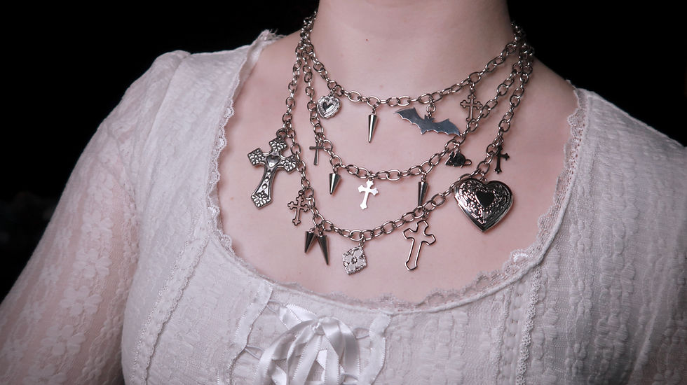 Thumbnail: 'Succumb to the Darkness' Vampire Necklace