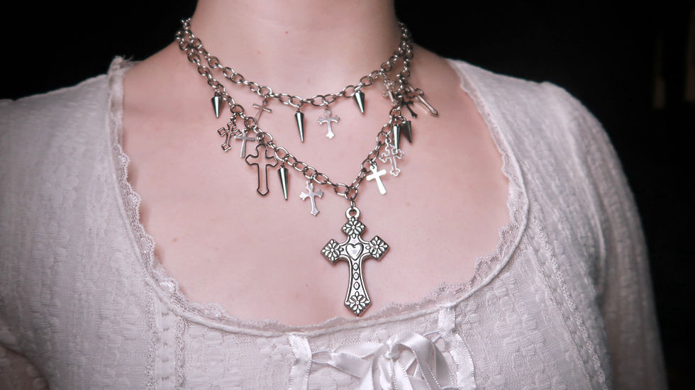 Thumbnail: 'Hear my Call' Cross Statement Necklace