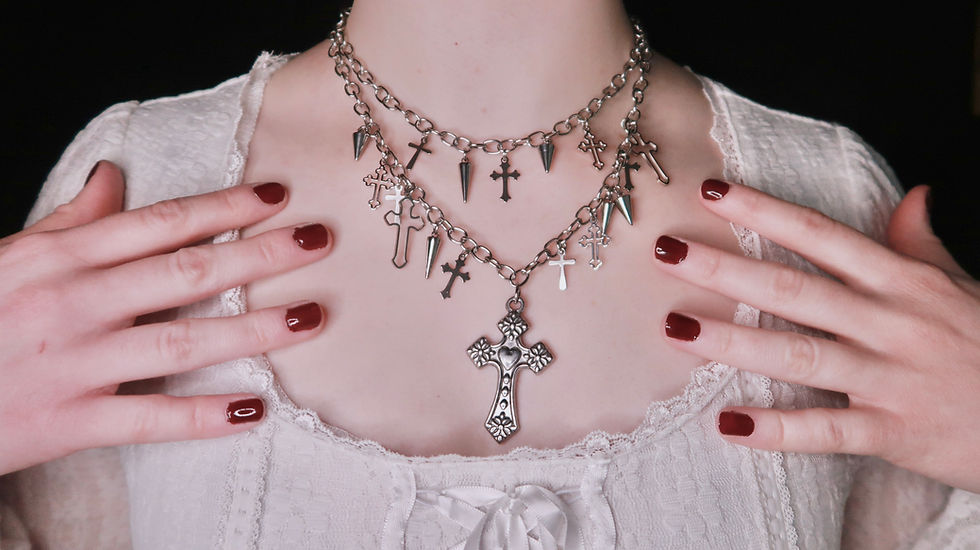 Thumbnail: 'Hear my Call' Cross Statement Necklace