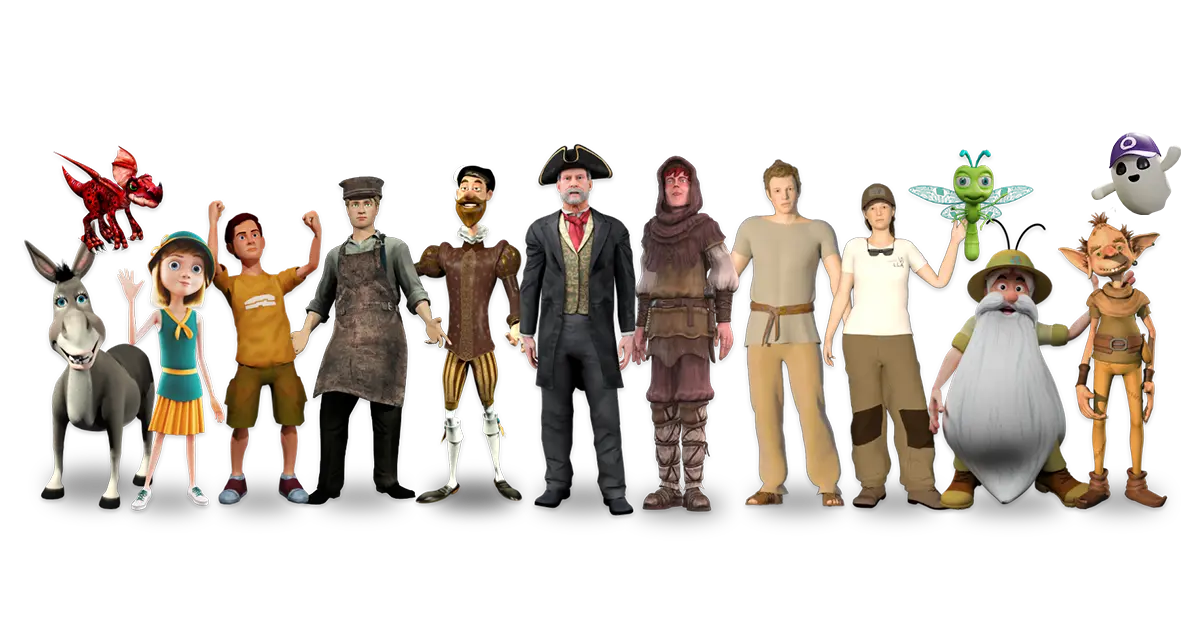 Personnages en realite augmente