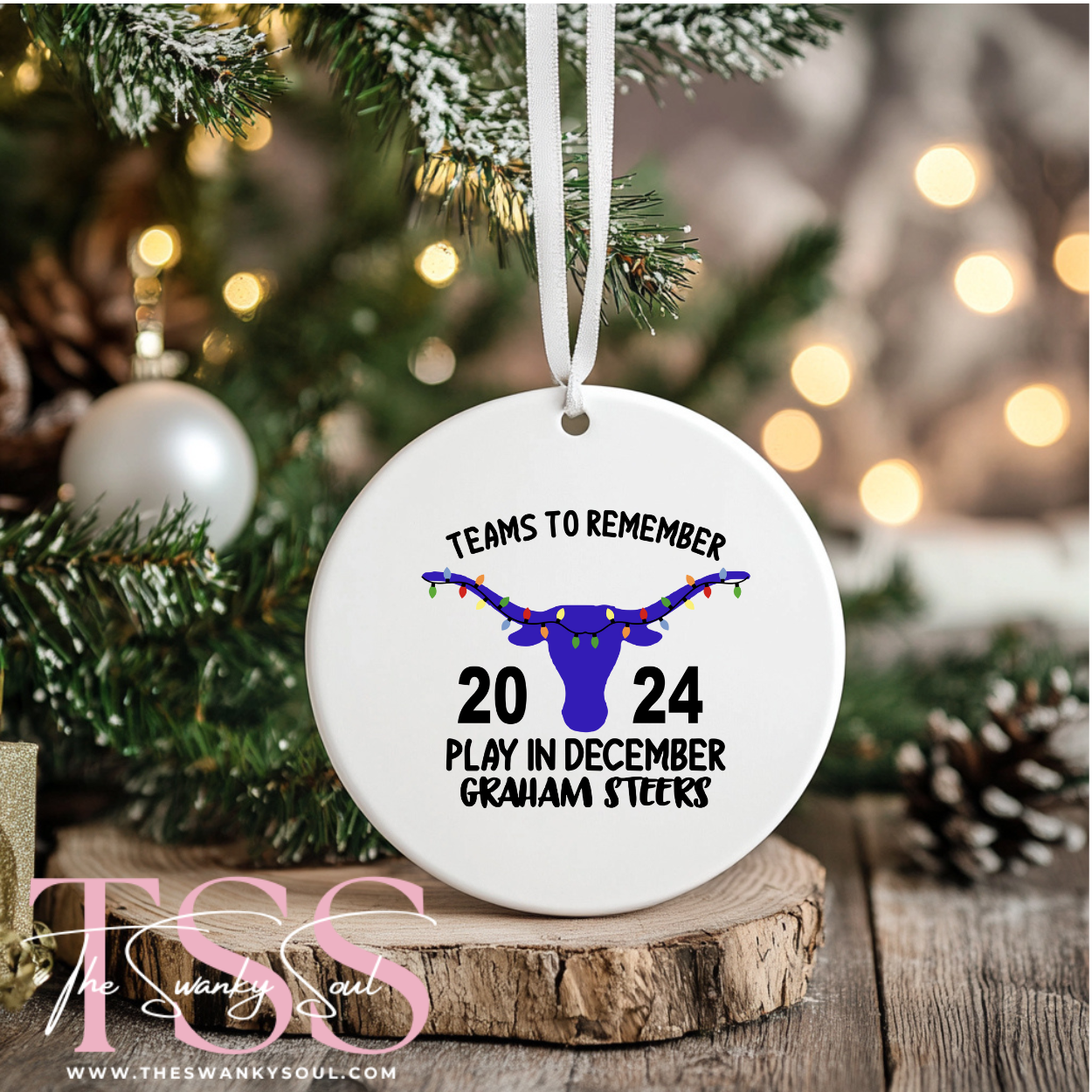Graham Steers Teams To Remember Play In December Christmas Ornament
