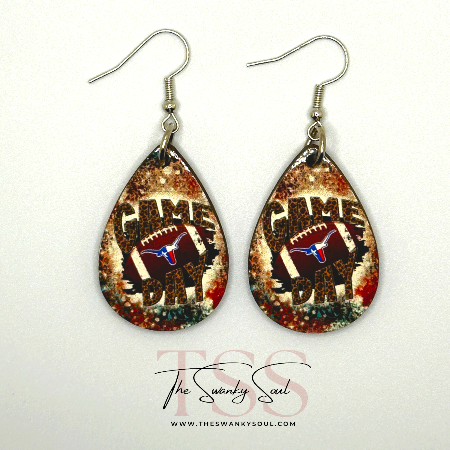 Football Game Day Tear-Drop Earrings - Graham Steers