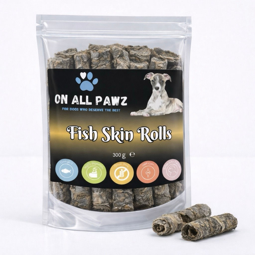 Fish Skin Rolls for Dogs | 300g | 100% Natural Cod Skin Chews Rich in Omega-3