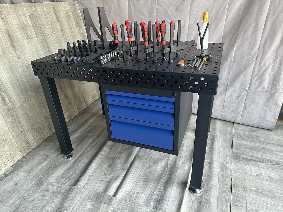 System 16 welding table with precision fixture holes for accurate welding