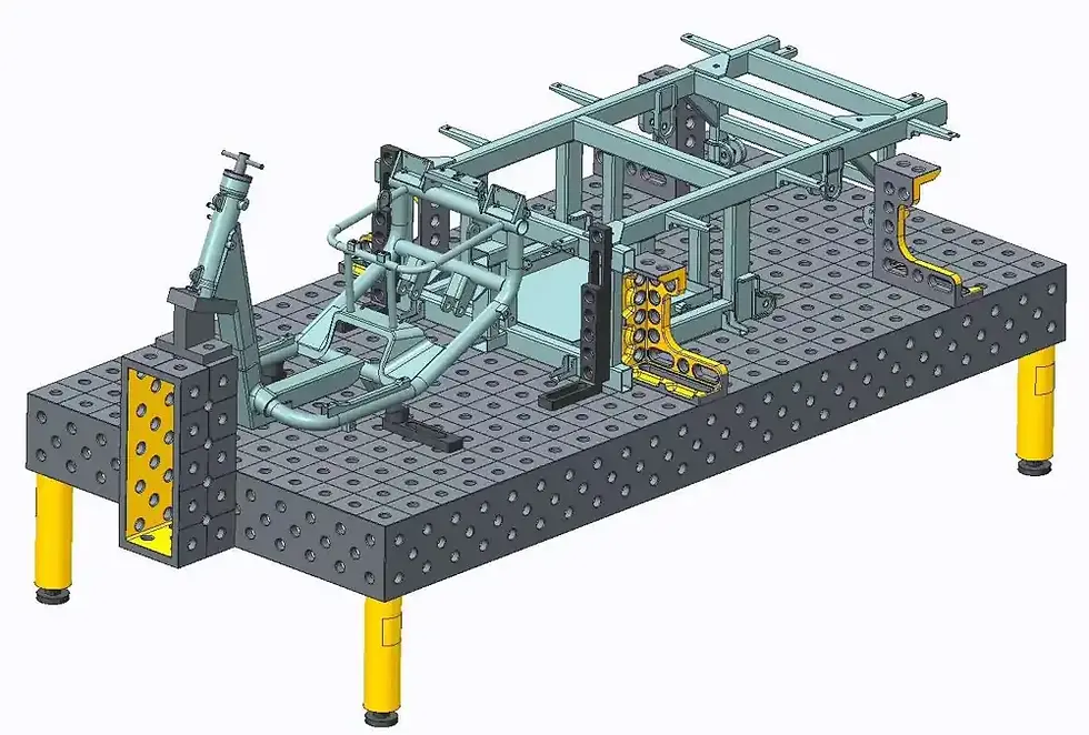 industrial nitrided welding table for metal fabrication