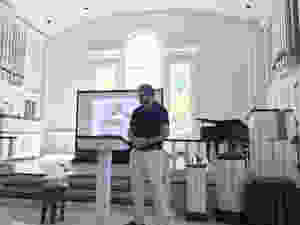 Mike Muir sharing a message of care