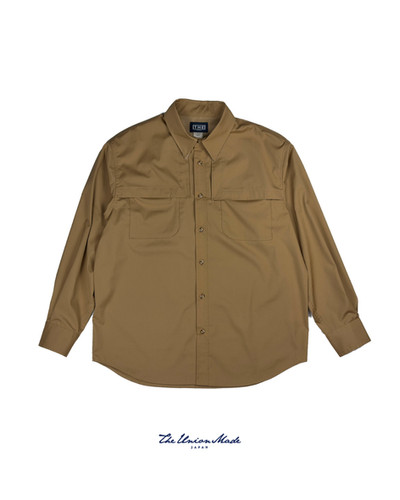 THE UNION P-B shirts M-Lサイズ　ベージュ MESH L/S SHIRTS