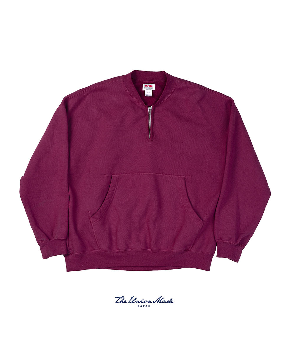 HALF ZIP CREW SWEAT” THE UNION / THE FABRIC | ザユニオン通販|ザ