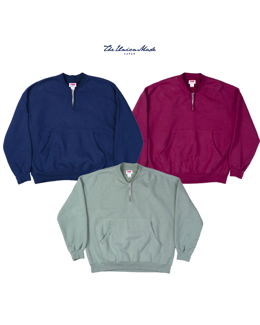 “HALF ZIP CREW SWEAT”　THE UNION / THE FABRIC