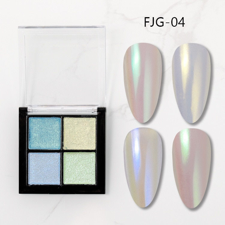Thumbnail: 6 Colors Holographics Laser Aurora Solid Mirror Nail Glitter Powder Nails