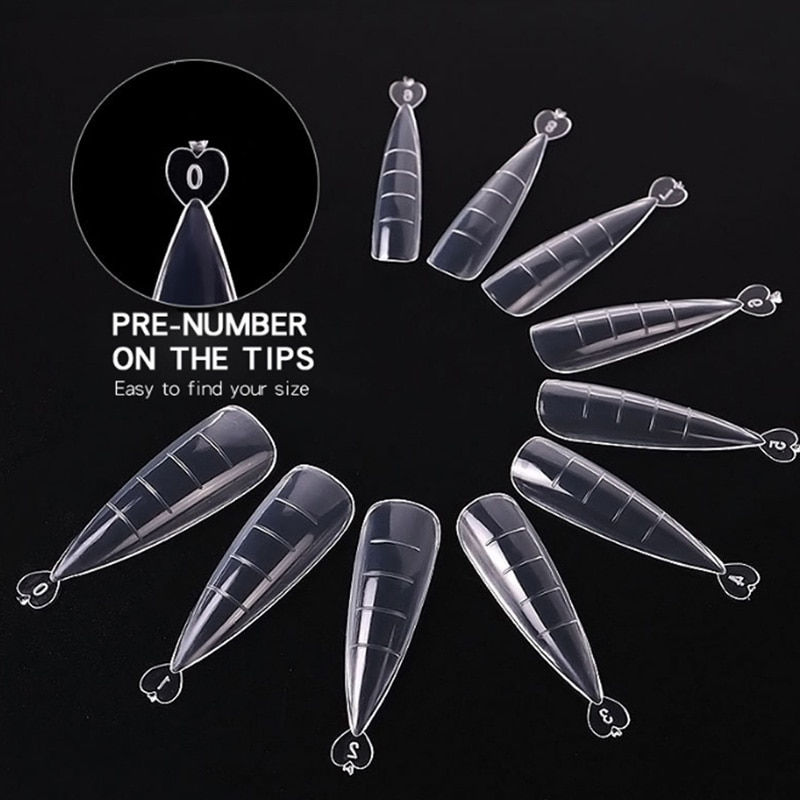 Thumbnail: Nail Tips Sculpted Extension Nail Tips Set  Acrylic