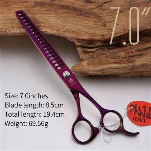 Thumbnail: Fenice 7/7.5/8 Inch Professional Purple Pet Scissors