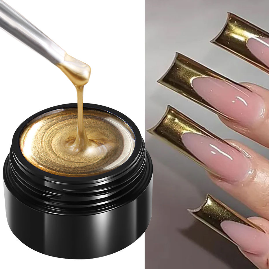 Miniatura: Metallic Painting Gel Chrome Gold Silver Rose Gold Mirror Effect Nail Polish Sup