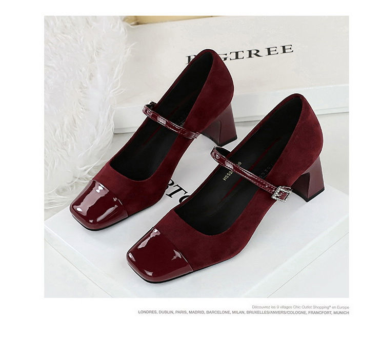 Miniaturbild: BIGTREE Shoes Leopard print Women Pumps Suede Middle Heel shoes Sexy Mary Jane S