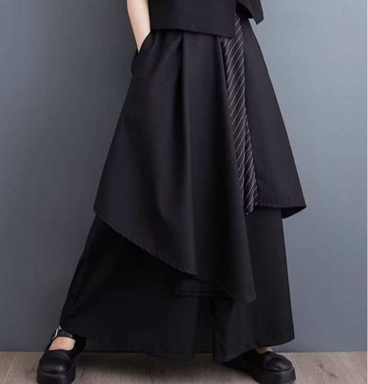 Women Pants M-3XL Personality Pleated Streetwear Schoolgirl Stylish Versatile Le