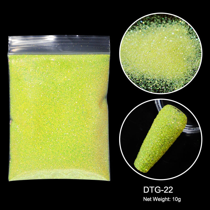 Thumbnail: 10g/Bag Shining Sugar Nail Glitter Colorful Powder Candy Coat Effect White